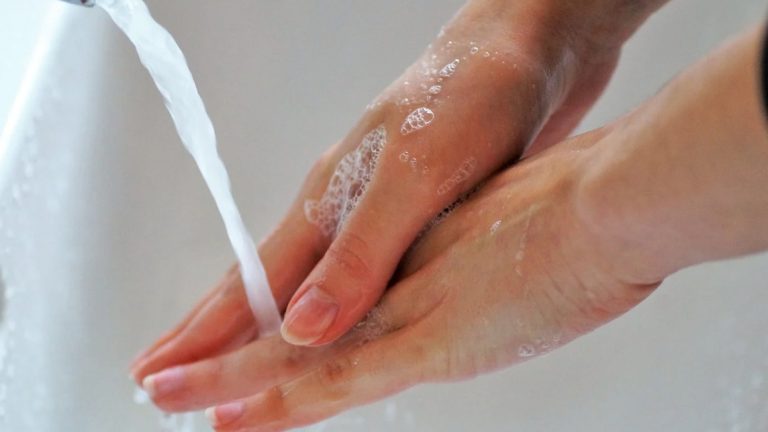 washing hands