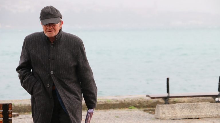 old man walking